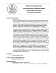 Legislative History:  Resolve, to Designate Route 196 through Lisbon in Memory of Staff Sergeant Thomas Field (HP1317)(LD 1779)