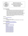 Legislative History: An Act Imposing Real Estate Transfer Tax on Nongovernmental Entities in Transactions Involving Governmental Entities (HP1333)(LD 1796) by Maine State Legislature (116th: 1992-1994)