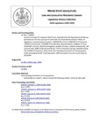 Legislative History: An Act to Provide for a Disaster Relief Fund (SP649)(LD 1811) by Maine State Legislature (116th: 1992-1994)