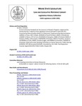 Legislative History: An Act to Develop Standards for the Licensure of Hospice Programs (HP1355)(LD 1821) by Maine State Legislature (116th: 1992-1994)