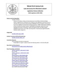 Legislative History:  Resolve, to Conduct a Study on Improving Access to the Maine Technical College System (HP1357)(LD 1832)