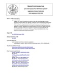 Legislative History: An Act to Establish the Door-to-door and Telemarketing Consumer Solicitation Sales Act (SP670)(LD 1838) by Maine State Legislature (116th: 1992-1994)