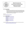 Legislative History: An Act to Ensure Adequate Administrative Support for Professional Regulatory Boards (HP1361)(LD 1840) by Maine State Legislature (116th: 1992-1994)