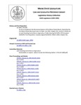 Legislative History: An Act to Implement the Recommendations of the Maine Potato Board (HP1366)(LD 1849) by Maine State Legislature (116th: 1992-1994)