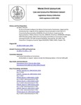 Legislative History: An Act to Provide Funding to the Maine Criminal Justice Commission (HP1370)(LD 1854) by Maine State Legislature (116th: 1992-1994)