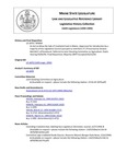 Legislative History:  An Act to Allow the Sale of Irradiated Food in Maine (SP684)(LD 1870)