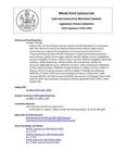 Legislative History: An Act to Require Licenses and Fees for BST Manufacturers and Dealers (HP1384)(LD 1883) by Maine State Legislature (116th: 1992-1994)