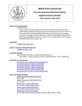 Legislative History: An Act to Ensure Proper Funding of the Department of Environmental Protection (HP1385)(LD 1884) by Maine State Legislature (116th: 1992-1994)