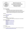 Legislative History: An Act to Establish the Maine Commission on National Service (HP1391)(LD 1889) by Maine State Legislature (116th: 1992-1994)