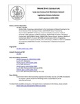 Legislative History: RESOLUTION, Proposing an Amendment to the Constitution of Maine Providing for the Direct Election of the Secretary of State (HP1394)(LD 1891) by Maine State Legislature (116th: 1992-1994)