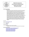 Legislative History: An Act to Create a Franchise Practices Act (HP1407)(LD 1916) by Maine State Legislature (116th: 1992-1994)