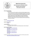 Legislative History: An Act to Limit the Use of Force against Law Enforcement Officers Engaged in Searches or Seizures (HP1420)(LD 1934) by Maine State Legislature (116th: 1992-1994)