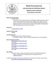 Legislative History: An Act to Ensure the Long-term Economic and Biological Viability of the State's Coastal Lobster Fishery (SP727)(LD 1948) by Maine State Legislature (116th: 1992-1994)