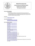 Legislative History: An Act to Increase the Efficiency of the Appointment Process for Occupational or Professional Regulatory Boards (SP734)(LD 1960) by Maine State Legislature (116th: 1992-1994)