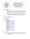 Legislative History: An Act to Create the Maine Health Care Authority (HP1460)(LD 1985) by Maine State Legislature (116th: 1992-1994)