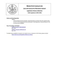 Legislative History: Communication from the Speaker: Appointing House members from the majority party to serve on the Reapportionment Commission (HP11) by Maine State Legislature (116th: 1992-1994)