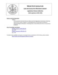 Legislative History: Communication from the Director, Maine Land Use Regulation Commission: Enclosing copy of rule, entitled "Chapter 17: Reestablishment of Commission Jurisdiction," regarding Brighton Plantation (HP16) by Maine State Legislature (116th: 1992-1994)