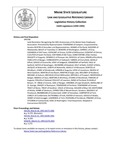 Legislative History:  Joint Resolution Recognizing the 50th Anniversary of the Maine State Employees Association (HP706)