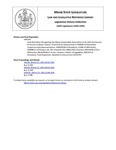 Legislative History:  Joint Resolution Recognizing the Maine Snowmobile Association on Its 25th Anniversary of Service to Maine Citizens (HP769)