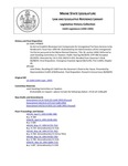 Legislative History: Joint Order, Recalling LD 1168 from the Governor's Desk to the House (HP1160) by Maine State Legislature (116th: 1992-1994)