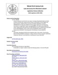 Legislative History: Joint Order, Recalling LD 793 from the Legislative Files to the Senate (HP1161) by Maine State Legislature (116th: 1992-1994)