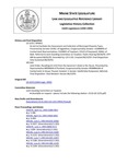 Legislative History: Joint Order, Recalling LD 1233 from the Governor's Desk to the House (HP1164) by Maine State Legislature (116th: 1992-1994)