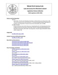 Legislative History: Joint Order, That the Joint Standing Committee on Marine Resources Report Out a Bill, "An Act to Conserve Sea Urchin Resources" (HP1373) by Maine State Legislature (116th: 1992-1994)