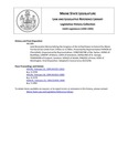 Legislative History: Joint Resolution Memorializing the Congress of the United States to Extend the Maine Territorial Sea Limits from 3 Miles to 12 Miles (HP1389) by Maine State Legislature (116th: 1992-1994)