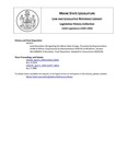 Legislative History: Joint Resolution Recognizing the Maine State Grange (HP1477) by Maine State Legislature (116th: 1992-1994)