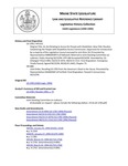 Legislative History: Joint Order, Recalling LD 1783 from the Governor's Desk to the House (HP1488) by Maine State Legislature (116th: 1992-1994)