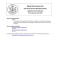 Legislative History: Joint Order on Provision of Telephone Service to Legislators and Indian Representatives (SP5) by Maine State Legislature (116th: 1992-1994)