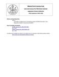 Legislative History: Joint Order on Adjournment (SP171) by Maine State Legislature (116th: 1992-1994)