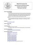 Legislative History: Joint Order, Recalling LD 376 from the Legislative Files to the Senate (SP526) by Maine State Legislature (116th: 1992-1994)