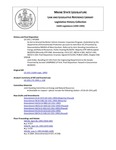 Legislative History: Joint Order, Recalling LD 1351 from the Engrossing Department to the Senate (SP528) by Maine State Legislature (116th: 1992-1994)