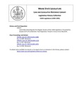 Legislative History: Joint Order Extending the First Regular Session of the 116th Legislature (SP537) by Maine State Legislature (116th: 1992-1994)