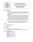 Legislative History:  Joint Order, Recalling LD 751 from the Legislative Files to the Senate (SP543)