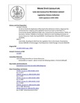 Legislative History: Joint Order, Recalling LD 1650 from the Legislative Files to the Senate (SP777) by Maine State Legislature (116th: 1992-1994)