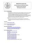 Legislative History: Joint Order, Recalling LD 2002 from the Engrossing Department to the Senate (SP779) by Maine State Legislature (116th: 1992-1994)