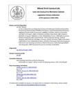 Legislative History: An Act to Repeal the Laws Regarding Commercial Underwater Handharvesting Safety (HP103)(LD 138) by Maine State Legislature (117th: 1994-1996)