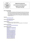 Legislative History: An Act to Expand the Boundaries of the Presque Isle Water District and the Presque Isle Sewer District (HP260)(LD 362) by Maine State Legislature (117th: 1994-1996)