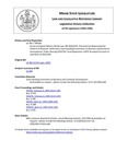 Legislative History:  An Act to Expand Maine's Bottle Law BY REQUEST (HP281)(LD 385)