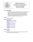 Legislative History:  An Act to Extend the Reporting Deadlines of the Commission on Governmental Ethics and Election Practices and the Interim Advisory Committee on Alternative Dispute Resolution in the Public Sector (SP254)(LD 692)