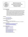 Legislative History: An Act to Ensure a Sustainable Urchin Fishery in the State and to Promote Competition in the Maine Sea Urchin Processing Industry (SP337)(LD 918) by Maine State Legislature (117th: 1994-1996)