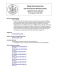 Legislative History:  An Act to Protect Maine's Maritime Heritage (HP708)(LD 965)