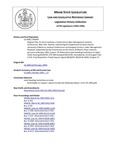 Legislative History: An Act to Institute a Yearly Series Labor-Management Systems Conferences (SP395)(LD 1083) by Maine State Legislature (117th: 1994-1996)