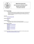 Legislative History: An Act Concerning the Acupuncture Certificate of Licensure Laws (SP502)(LD 1361) by Maine State Legislature (117th: 1994-1996)