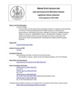Legislative History: An Act to Make Any Recorded Tapes of Legislative Sessions or Legislative Hearings Public Information (HP967)(LD 1376) by Maine State Legislature (117th: 1994-1996)