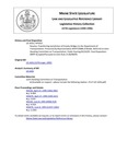 Legislative History: Resolve, Transferring Jurisdiction of County Bridges to the Department of Transportation (HP1011)(LD 1426) by Maine State Legislature (117th: 1994-1996)