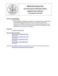 Legislative History: An Act to Modify the Budget Work Program Process (HP1198)(LD 1648) by Maine State Legislature (117th: 1994-1996)
