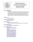 Legislative History: An Act Regarding the Cleanup of Uncontrolled Tire Stockpiles (HP1208)(LD 1658) by Maine State Legislature (117th: 1994-1996)